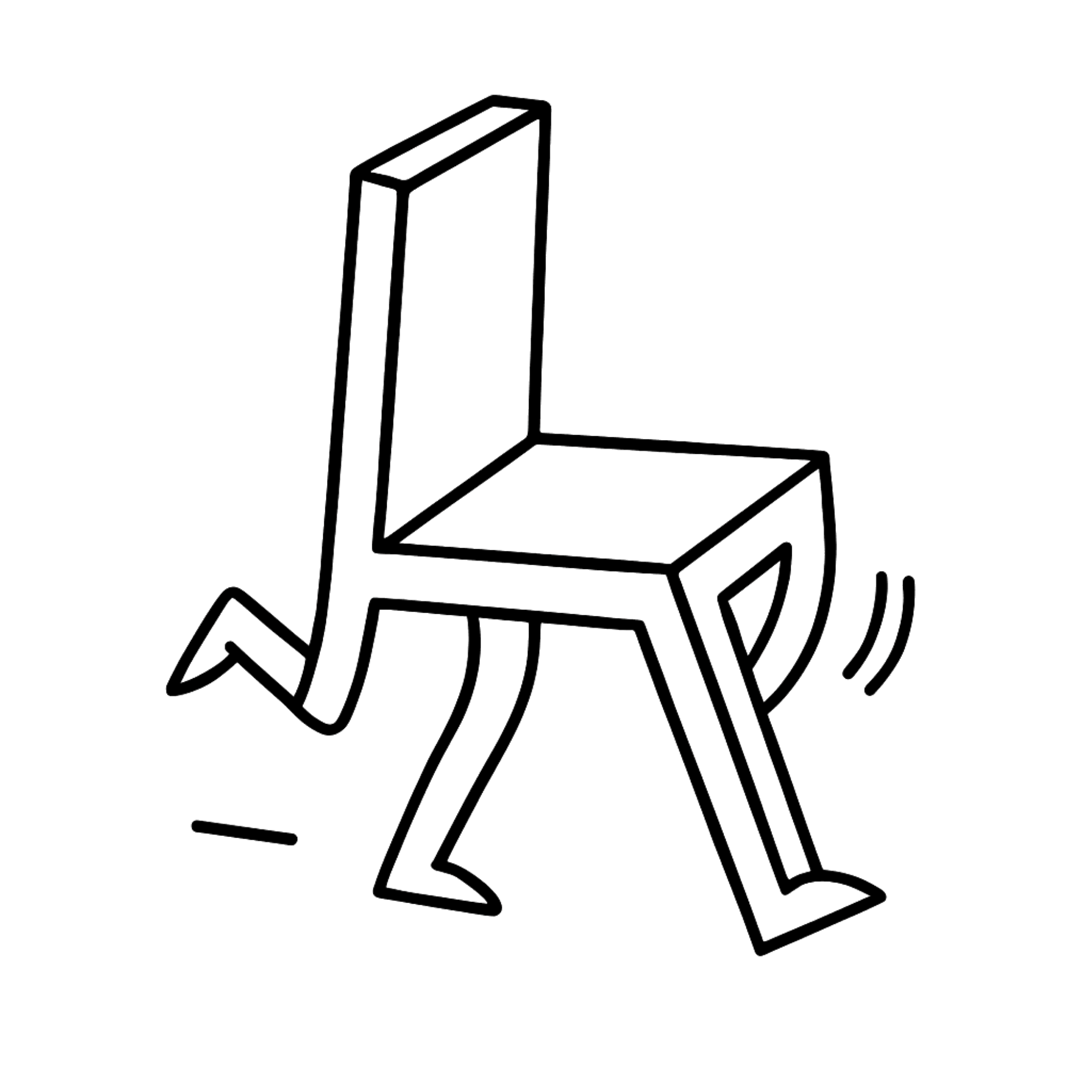 Thrown & Found walking chair